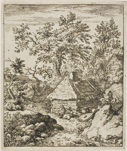 Landschaft mit Mühlstein von Allaert van Everdingen