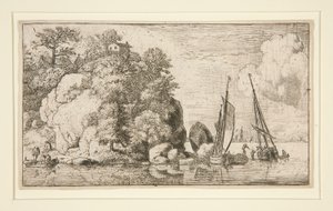 Die zwei Boote auf dem Fluss von Allaert van Everdingen