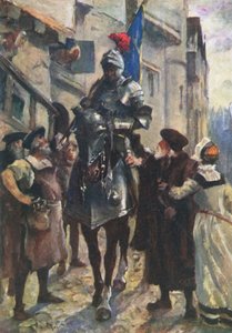 Ein Bote von Flodden bringt die schlechte Nachricht nach Edinburgh von Allan (after) Stewart