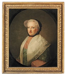 Porträt von Anne Drelincourt, Lady Primrose in einem vorgetäuschten Oval von Allan (follower of) Ramsay