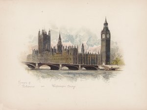 Bekanntes London: Houses of Parliament und Westminster Bridge von Allan F. Barraud