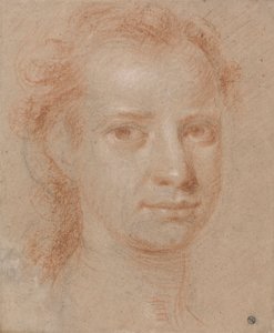 Kopf einer jungen Frau oder eines jungen Mannes von Allan Ramsay