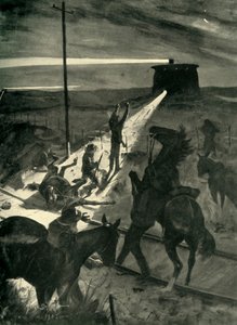 Niederlage eines nächtlichen Versuchs, die Eisenbahn zu überqueren