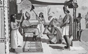 Ramses II. erhält eine Kopie seines Vertrags mit den Hethitern