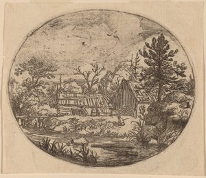 Hamlet am Ufer eines Flusses von Allart van Everdingen