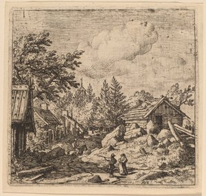 Hamlet auf bergigem Gelände von Allart van Everdingen