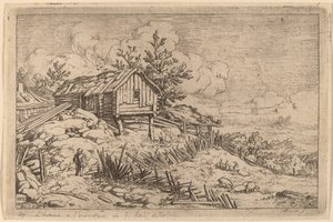 Mann in der Nähe eines ruinösen Zauns von Allart van Everdingen