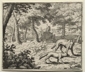 Reineke Fuchs: Die Verteidigung des Reineke durch den Dachs von Allart van Everdingen