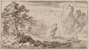 Felsen am Wasser von Allart van Everdingen