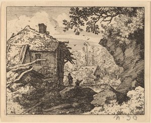 Strohhütte von hinten gesehen, wahrscheinlich um 1645-1656 von Allart van Everdingen