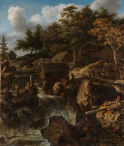 Schwedische Landschaft mit Wasserfall von Allart van Everdingen