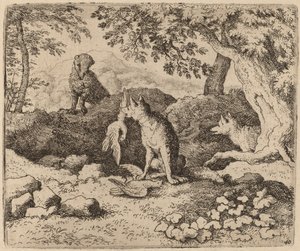 Der Dachs geht, um Reynard zu warnen, wahrscheinlich ca. 1645-1656 von Allart van Everdingen