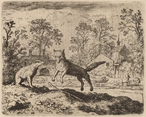 Der Dachs verhängt eine Buße über den Fuchs von Allart van Everdingen