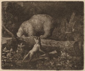Der gefangene Bär, wahrscheinlich ca. 1645-1656 von Allart van Everdingen
