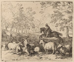Das Pferd gezwungen, den Hirsch zu verfolgen, wahrscheinlich ca. 1645-1656 von Allart van Everdingen
