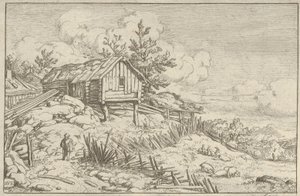 Der Mann am Eingang der ruinösen Hecke, 17. Jahrhundert von Allart van Everdingen
