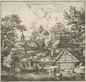 Das Entladen der Barke, 17. Jahrhundert von Allart van Everdingen