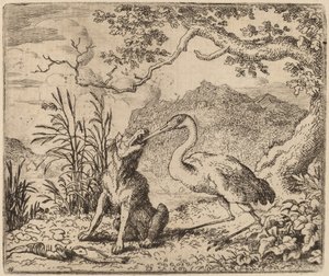 Der Wolf und der Kranich von Allart van Everdingen