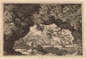 Blick durch einen durchbrochenen Felsen von Allart van Everdingen