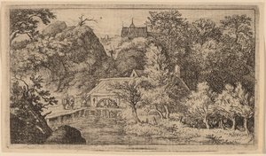 Wassermühle am Fuße eines Berges von Allart van Everdingen