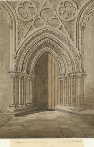 Lichfield Cathedral - Westportal (Sepiazeichnung)