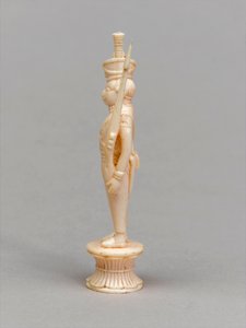 Weißer Bauer, Schachfigur, Indien, um 1820