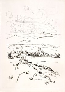 Landschaft mit Kumuluswolken von Allen Tucker