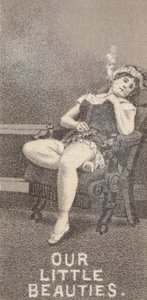 Aus der Schauspielerinnen-Serie N57 zur Förderung von Our Little Beauties Zigaretten für Allen & Ginter