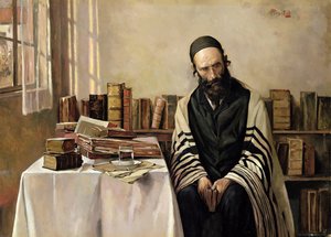 Ein Rabbi in seinem Arbeitszimmer von Alois Heinrich Priechenfried