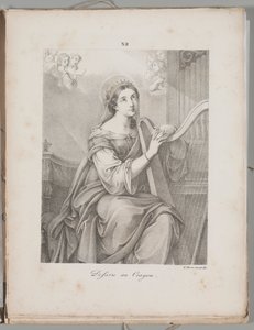 Die Kunst der Lithographie: Heilige Cäcilia, Platte XII