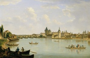 Ansicht von Prag mit der Moldaubrücke (Karlsbrücke) von Alois von Saar