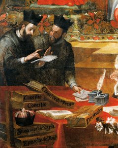 Diskussion zwischen zwei Jesuiten, (Detail)