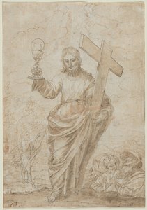 Christus hält einen Kelch und ein Kreuz von Alonso Cano