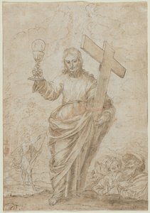 Christus hält einen Kelch und ein Kreuz, 1666 von Alonso Cano