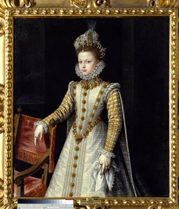 Porträt der Infantin Isabelle Claire Eugenie (1566-1633), Herrscherin der Niederlande von Alonso Sánchez Coello