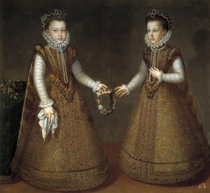 Die Infantinnen Isabel Clara Eugenia und Catherine Michelle von Spanien