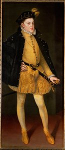 Infant Don Carlos, Sohn von Philipp II und seiner ersten Frau und Cousine Maria von Portugal von Alonso Sánchez Coello