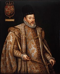 Porträt von Philipp II. 1527-1598, König von Spanien und Portugal, zweite Hälfte des 16. Jahrhunderts von Alonso Sánchez Coello