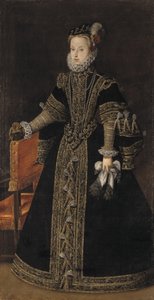 Anna von Österreich, Königin von Spanien von Alonso studio of Sanchez Coello