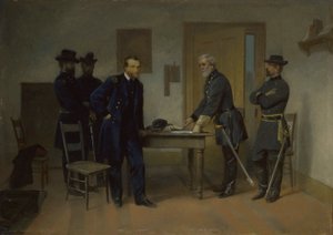 Lee Kapituliert vor Grant in Appomattox von Alonzo Chappel