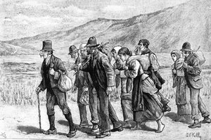 Irische Erntearbeiter auf dem Weg nach England, 1881 von Aloysius O