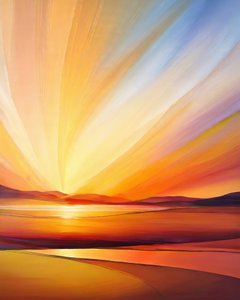 Strahlender Sonnenaufgang Landschaft