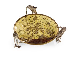 Tazza, Marketerie von Ferdinand Duvinage, zweite Hälfte des 19. Jahrhunderts
