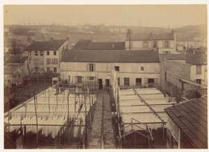 Mord an der Witwe Templier in Arcueil... Ansicht des Hauses von außen von Alphonse Bertillon