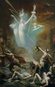 Die Einnahme des Tempels von Delphi durch die Gallier, 1885 von Alphonse Cornet