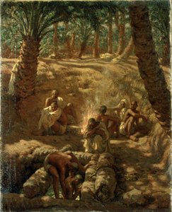 Berber an einem Oasenbrunnen von Alphonse Etienne Dinet