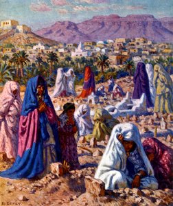 Muslimischer Friedhof in Nordafrika von Alphonse Etienne Dinet