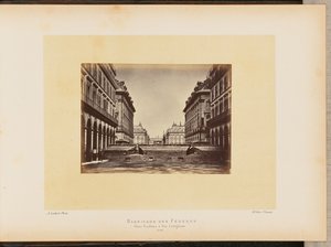 Barrikade der Föderierten, Place Vendôme und Rue Castiglione von Alphonse J. Liébert