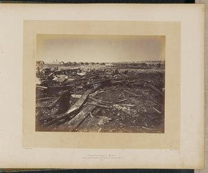 Kartuschenfabrik Rapp. Desaster am Champ de Mars nach der Explosion vom 17. Mai 1871 von Alphonse J. Liébert