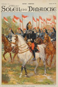 Parade des Dragonerregiments vor der Präsidentenloge, Illustration vom Titelblatt des 